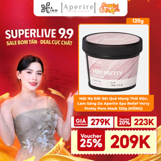 [Võ Hà Linh x Aperire] Mặt Nạ Đất Sét Quả Mọng Thải Độc, Làm Sáng Da Spa Relief Berry Pretty Pore Mask 120g (HỒNG)