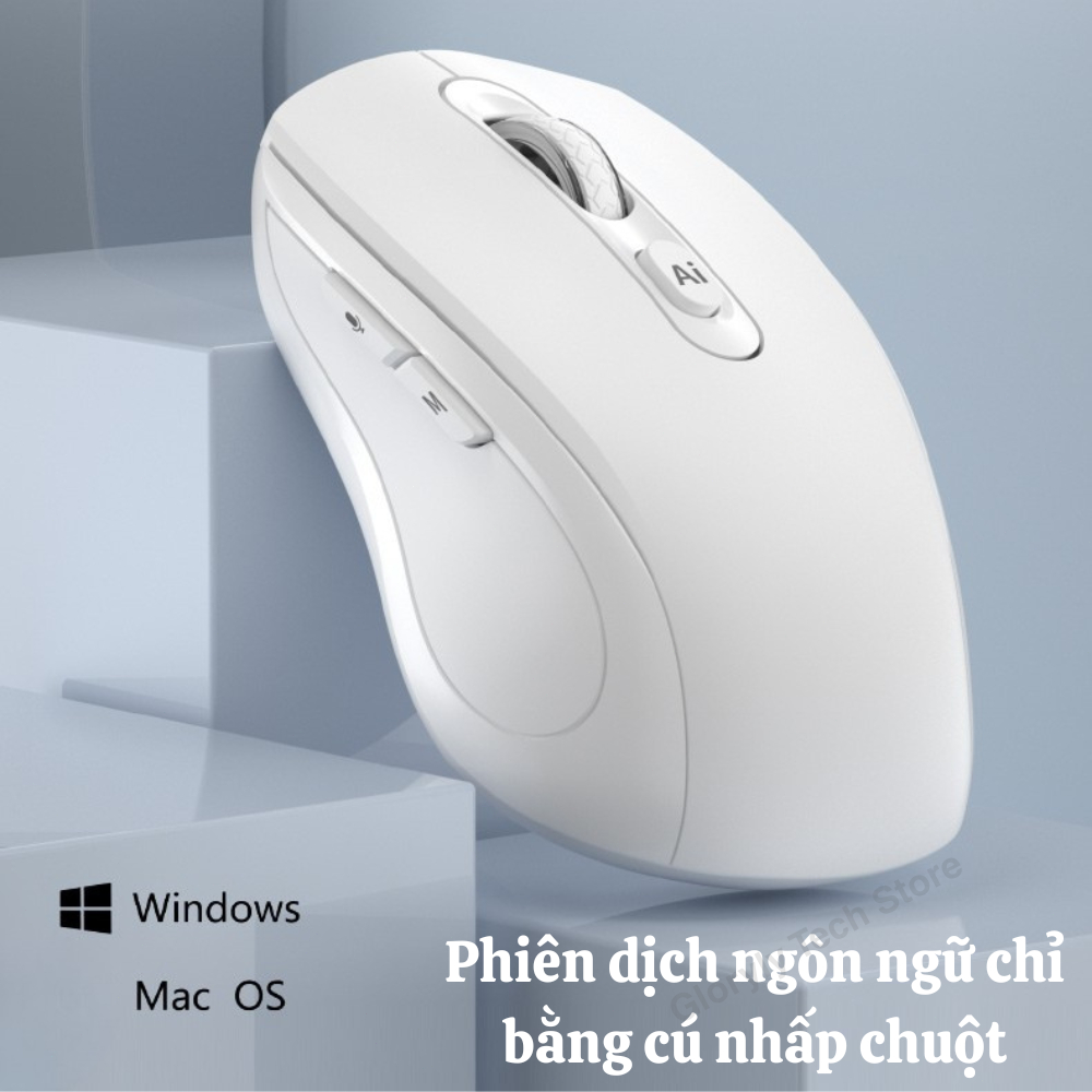 Chuột AI thông minh A7/A9 Dịch giọng nói+Văn bản Hỗ trợ 120 ngôn ngữ Kết nối 2.4G USB/Bluetooth Nhận diện mic chính xác | BigBuy360 - bigbuy360.vn