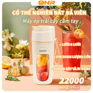 Máy Xay Sinh Tố Cầm Tay Mini 8 Lưỡi, Sạc Pin Tích Điện 3000mAh, Công Suất 60W,dạng Cốc Xay Được Đá Bi 340ml