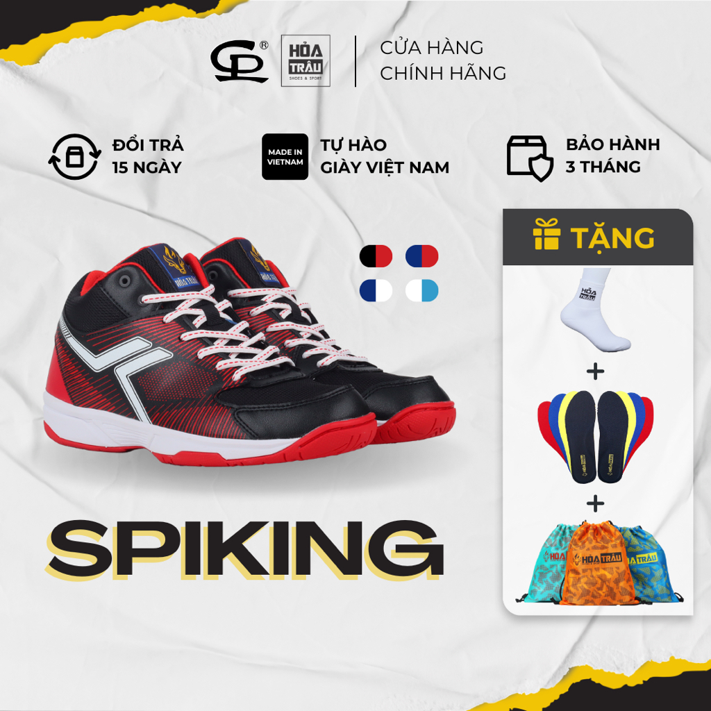 Giày Bóng Chuyền Hỏa Trâu Spiking nhẹ nhàng, êm ái cho đôi chân trong mọi chuyển động.