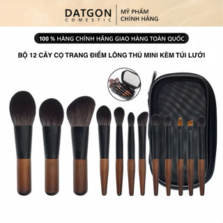   HOẢ TỐC   Bộ 12 Cây Cọ Trang Điểm Lông Thú Mini NO LOGO Kèm Túi Lưới – Cọ Đầy Đủ Mặt & Mắt Mềm Mịn Dễ Tán 