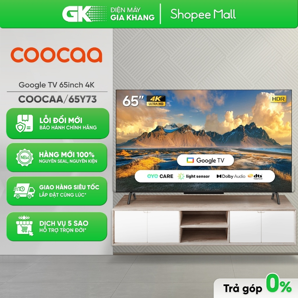 65Y73 | 55Y73 | 55Y73 PRO Google Tivi Coocaa 4K [Toàn Quốc]
