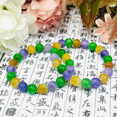 Chuỗi Cẩm Thạch Mix 3 Màu Đa Bảo Lắc Phong Thủy Thời Trang - Ngọc Trai Trường Thịnh