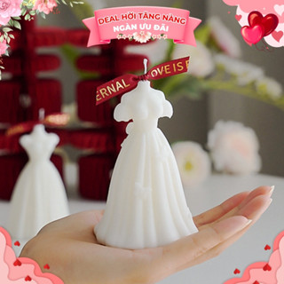  Nến thơm tạo hình váy cô dâu đám cưới Chillme handmade làm quà tặng dễ thương sinh nhật kết hôn 