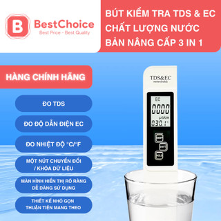  Bút Đo TDS-3   EC Đo Nồng Độ Chất Rắn Hòa Tan Trong Nước Kiểm Tra Nước Sạch Đo Nhiệt Độ Tiện Lợi 