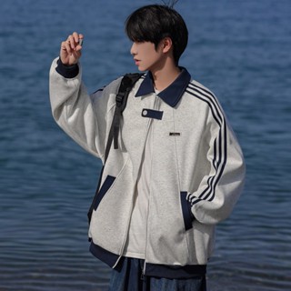 Áo Khoác Nỉ Dáng Rộng Nam Nữ RAT-UNISEX Chất Vải Nỉ 2DA Thời Trang Hàn Quốc, Thiết Kế Sọc Tay Cá Tính, 2 Màu Trẻ Trung