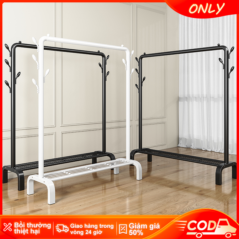 ONLY Giá Treo Quần Áo,Kệ Treo Quần Áo Chất Lượng Cao Đen/Trắng Khung Kim Loại Nhập Khẩu