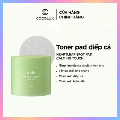 Nước Hoa Hồng Abib Dạng Miếng Toner Pad Chiết Xuất Diếp Cá Giúp Làm Dịu & Tẩy Tế Bào Chết 80 Miếng