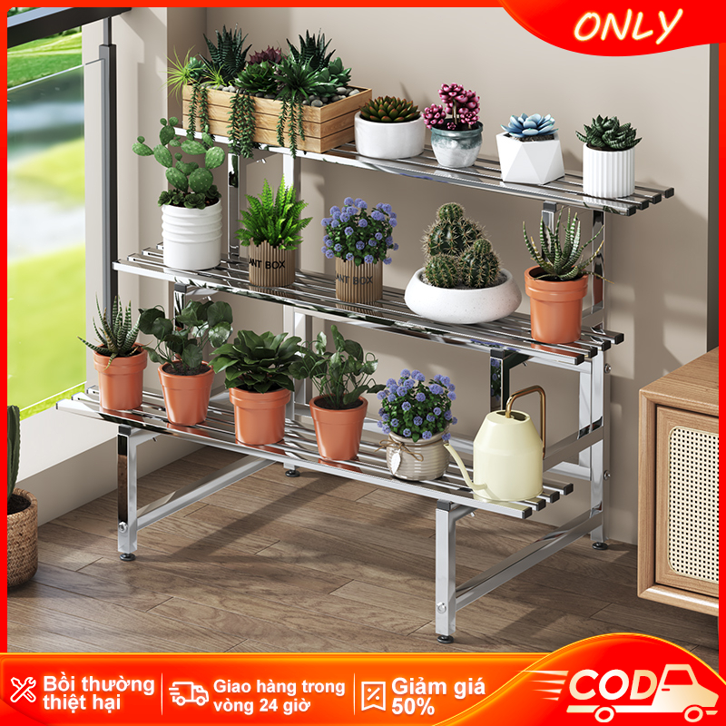 ONLY Kệ Bậc Thang Trưng Bày Cây Giá Đỡ Chậu Cây Cảnh Nhiều Tầng Cây Cảnh Kệ Sắt Trồng Cây