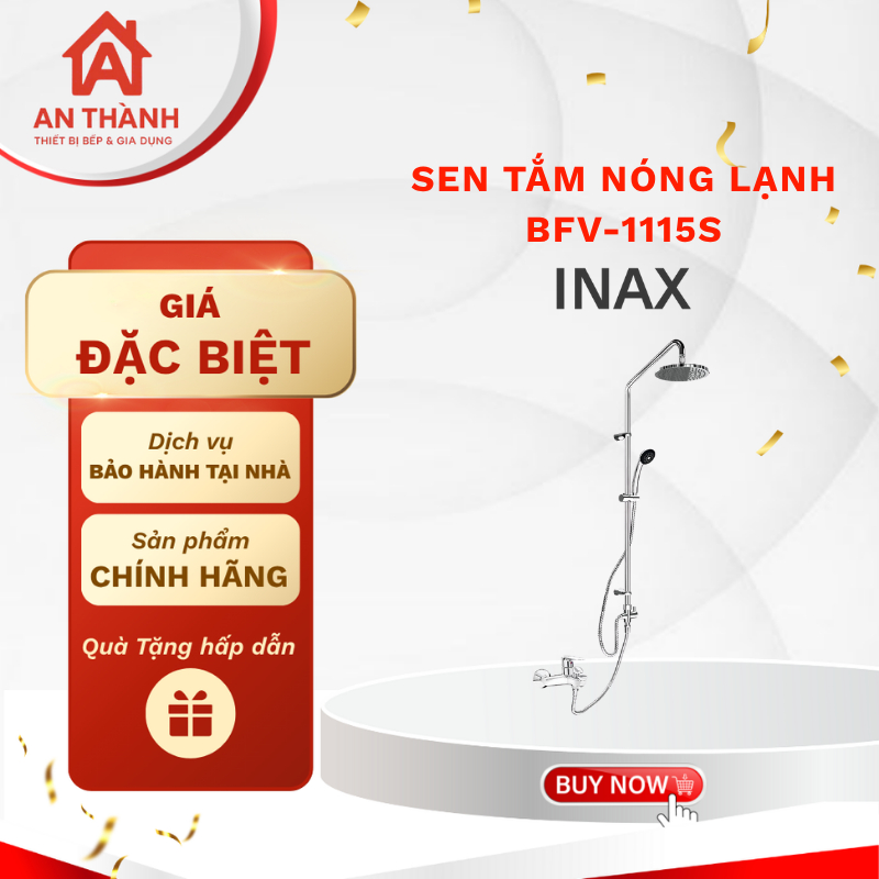 Sen tắm INAX nóng lạnh BFV-1115S điều chỉnh nhiệt độ nhanh, chống rò rỉ