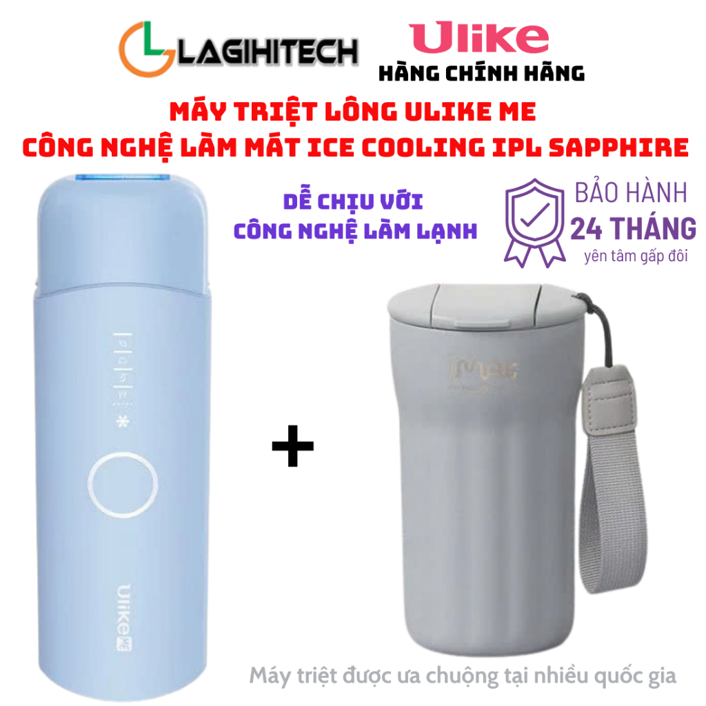 Máy triệt lông Ulike ME công nghệ làm mát Ice Cooling IPL Sapphire Xanh thiên thanh  - Hàng Chính Hã