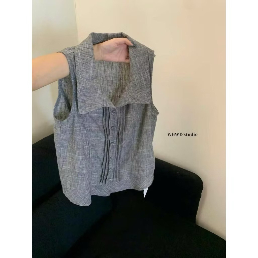 Áo sơ mi sát nách cổ bẻ WGWE  [Thanh lý Veos / Tí ngoan / Joiedesroses / Ononmade/ Rubies/Kido/Sbs]