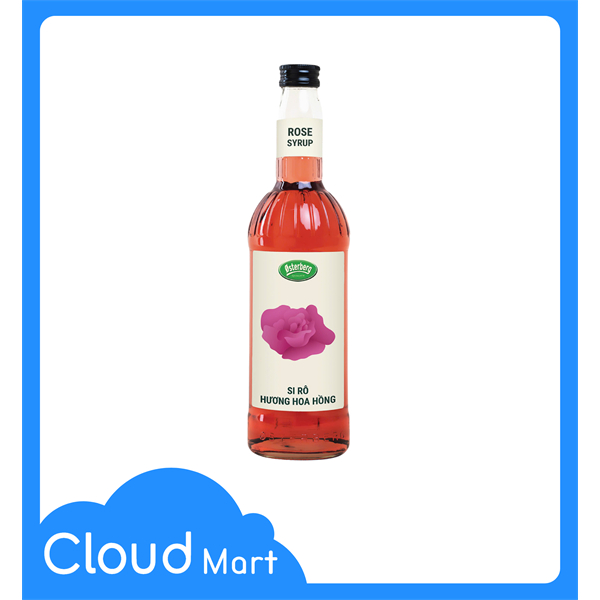 Syrup Osterberg Hoa hồng 750ml -Nguyên Liệu Pha Chế CloudMart