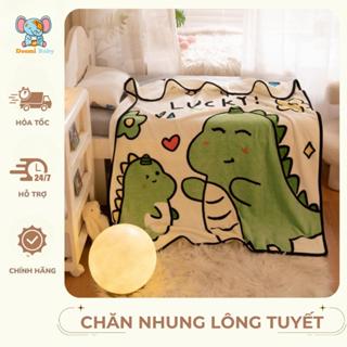 Chăn hè cho bé, chăn tuyết nhung cho bé ngộ nghĩnh chất tuyết nỉ nhung mềm mịn 1mx1m4 - HT643