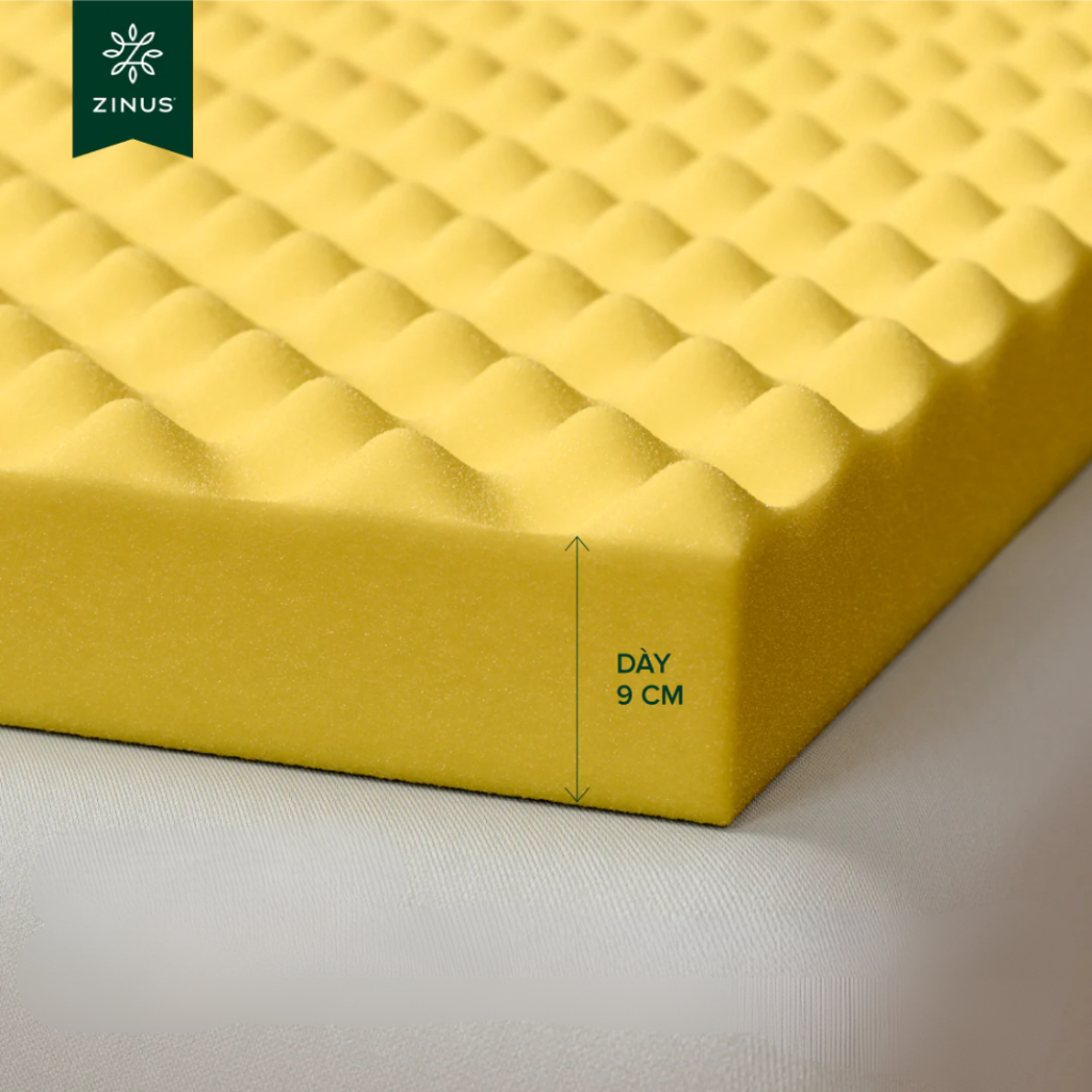 [TẶNG 2 VỎ ÁO GỐI] Nệm Foam Massage Zinus 9cm - Nâng Đỡ Cột Sống, Giảm Nhức Mỏi Toàn Thân & Thoáng Khí | BigBuy360 - bigbuy360.vn