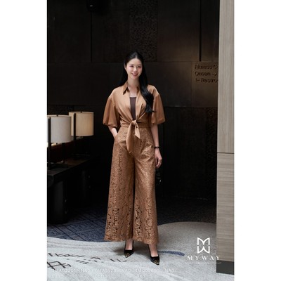 Set Sơ Mi Cách Điệu MY WAY Phối Quần Ren Suông Cao Cấp 2MA02201 6MAT528 1MQ02653 NA0