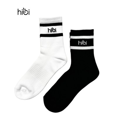 Tất thể thao Hibi Sports A022 Kiểu 2 vạch cổ cao có bo chun bàn chân, loại mỏng nhẹ thoải mái