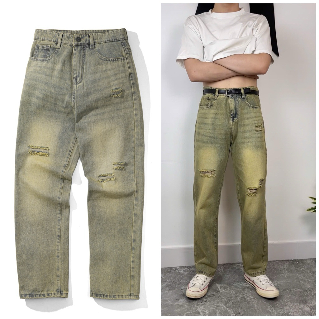 Quần baggy nam ống suông- quần jean nam ống suông MURADFASHION BGNA3