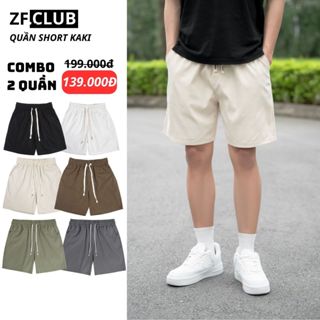 Quần Đùi Nam Kaki Cạp Chun Trển Gối ZONEF CLUB Quần Short Chất Liệu Cao Cấp Thoáng Mát