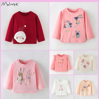  BST áo bé gái thu đông thun cotton điệu đà Malwee thời trang trẻ em từ 2-7 tuổi P3 