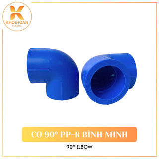  Cút Co 90 Độ PPR Bình Minh | Phi 50 63 75 Đủ size | Ống Nhiệt Nóng Lạnh | NPP Khởi Hoàn 