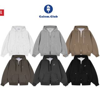 Áo Khoác Hoodie zip CalemClup ChillPop chất vải nỉ Boxy form rộng unisex nam nữ