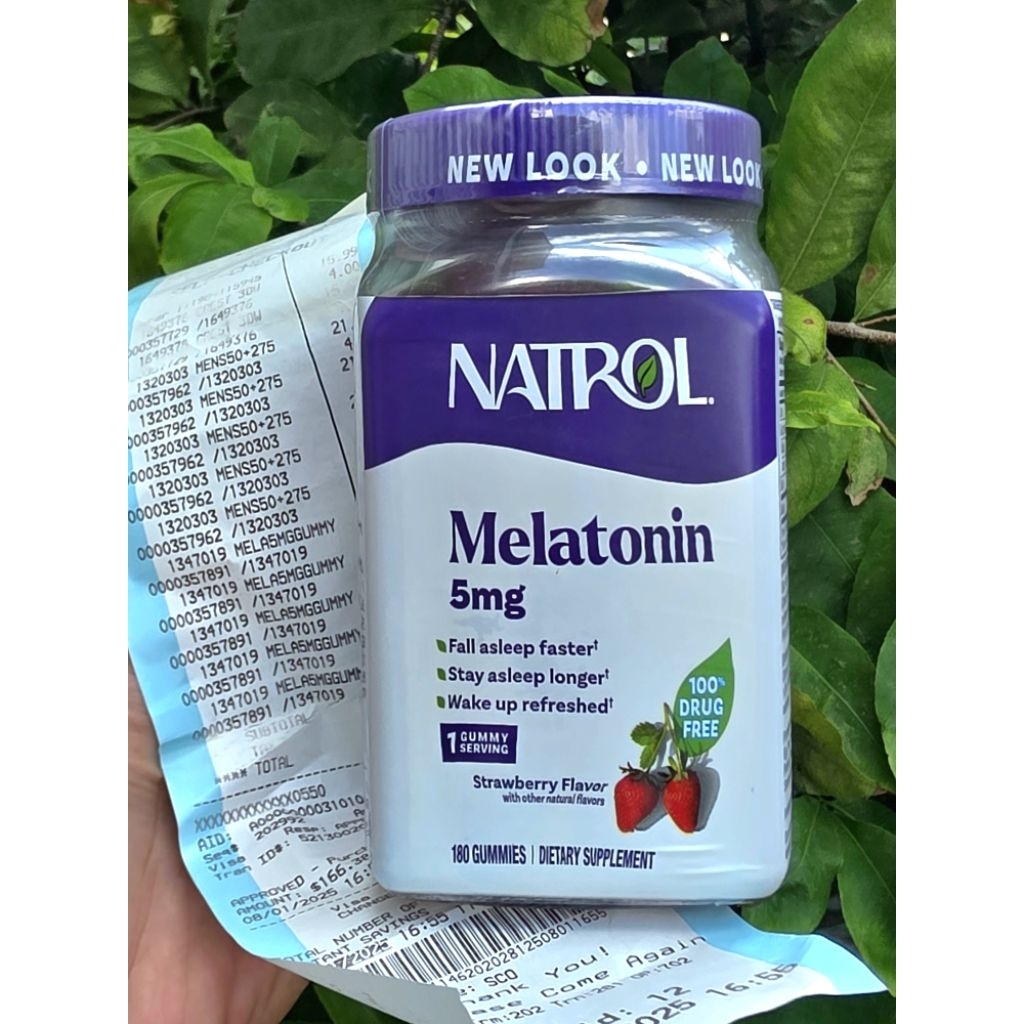 [Chính hãng] Kẹọ Dẻo Giúp Ngủ Ngon Natrol Melatonin 5 Mg Sleep 180 Viên Vị Dâu