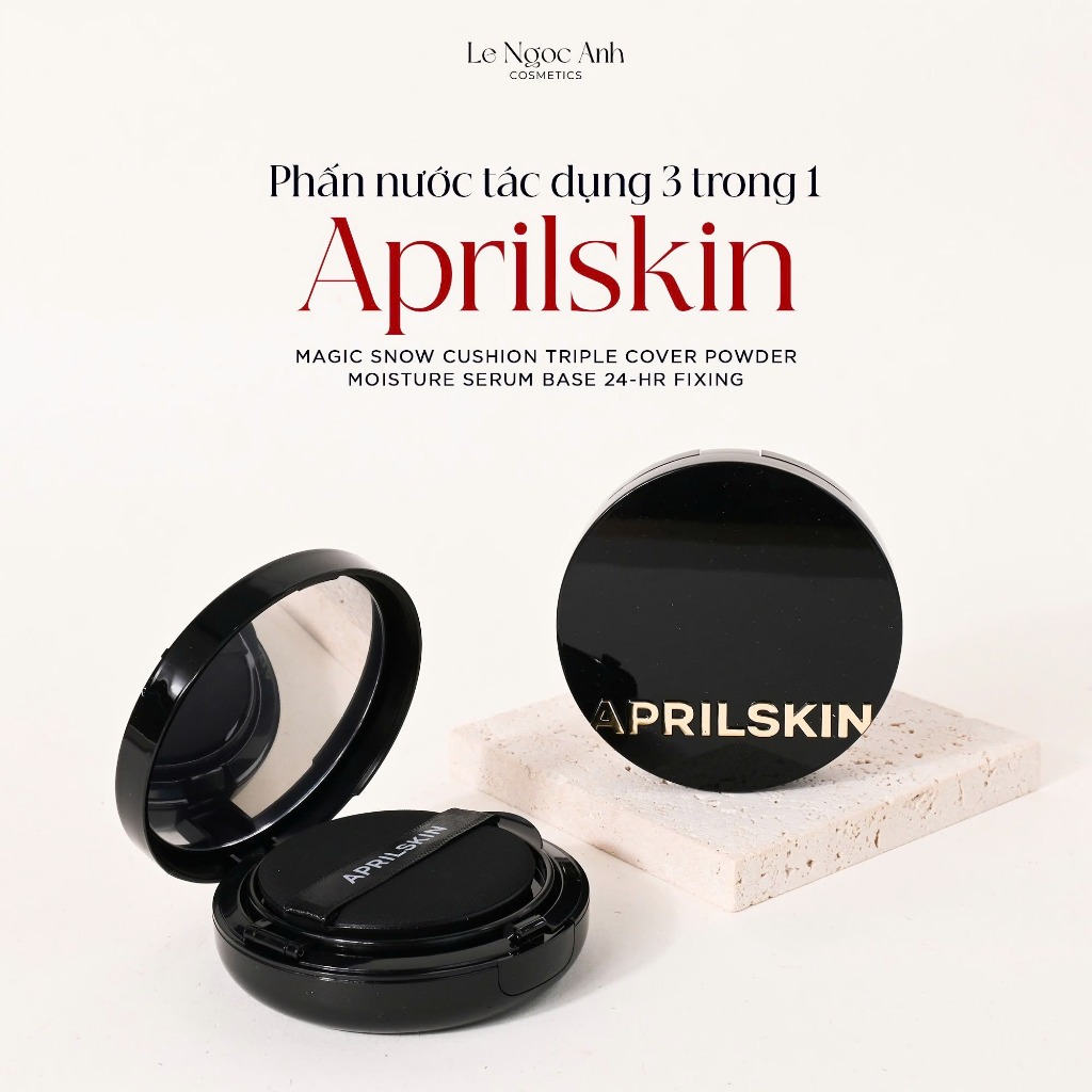 Phấn Nước Aprilskin Black Magic Snow Cushion SPF50+ PA+++