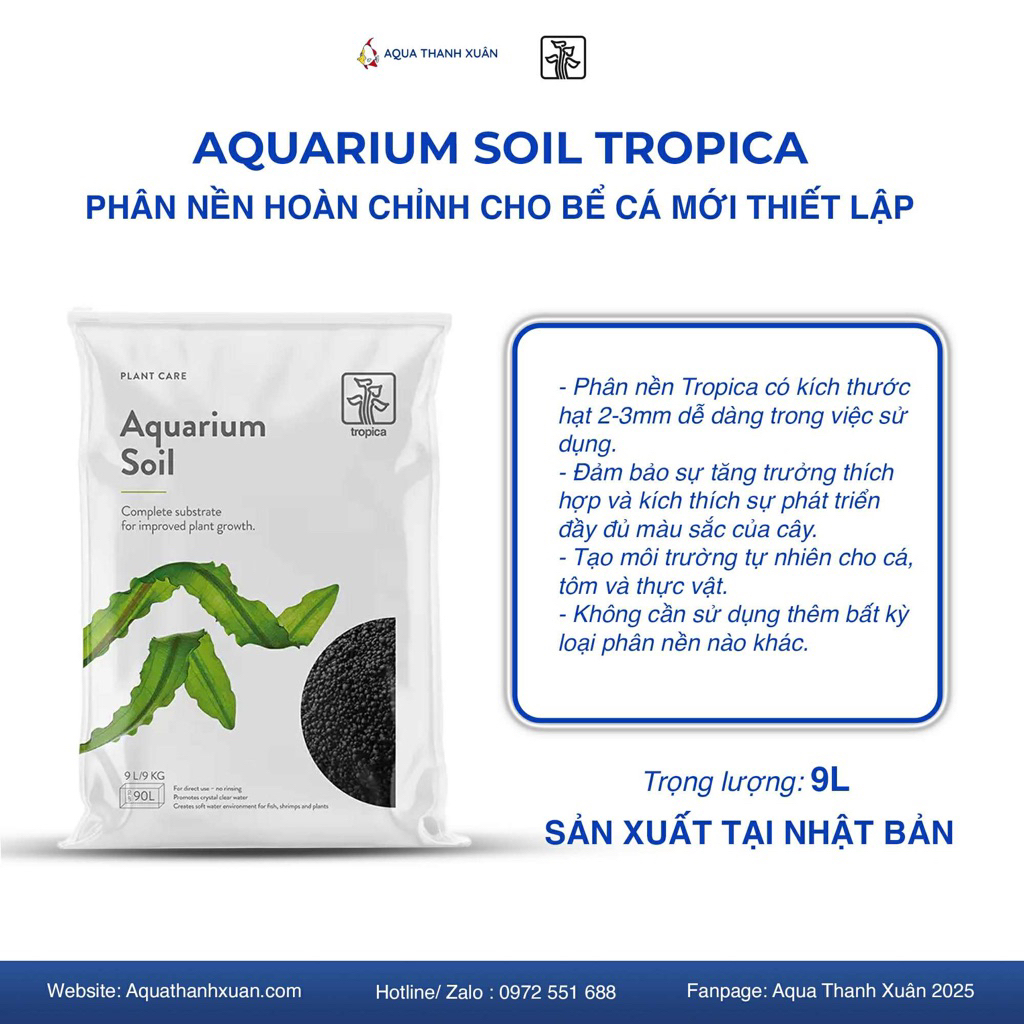PHÂN NỀN TROPICA BAO 9 lít<bao bì mới>