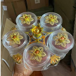  Khay Đựng Mứt Tết 5 Hũ Tròn Xoay 360 Độ Chất Liệu Nhựa Cao Cấp An Toàn Sức Khỏe Hũ Đựng Bánh Kẹo Khobuon51 