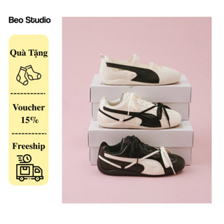  Giày Sneaker Ballet Báo 3 Mẫu Giày Thể Thao Nam Nữ Ballet PM Trắng Đen 