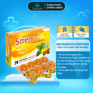 Viên Ngậm Ho - Kẹo Ngậm Ho Streptana Nguồn Gốc Thảo Dược, Giảm Ho, Đau Rát Họng VIET HEALTH CARE
