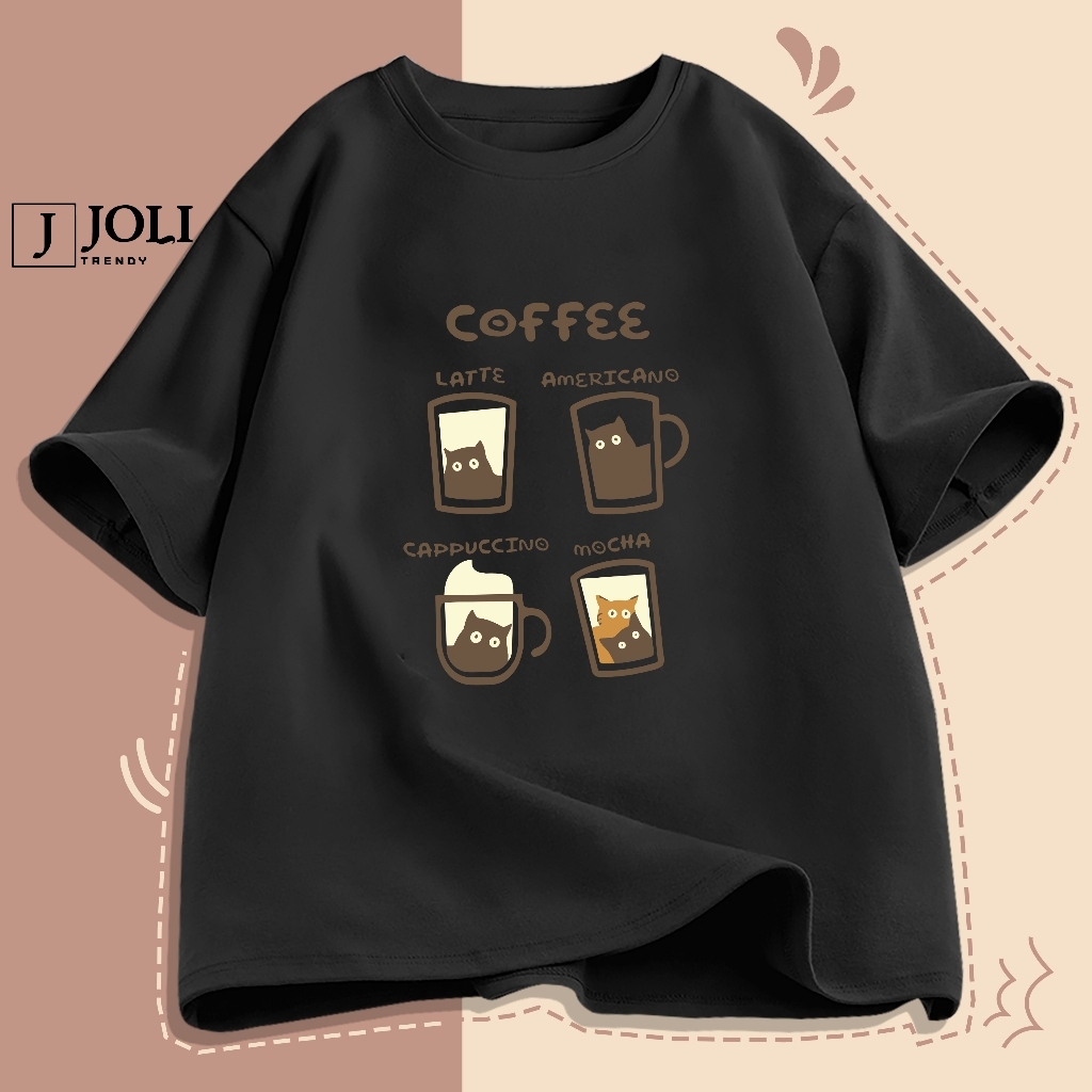 Áo Thun Nam Nữ Unisex Tay Lỡ By JOLI Mã TN Coffee In Hình Chất Cotton Form Rộng Phong Cách Ulzzang J Joli Trendy | BigBuy360 - bigbuy360.vn