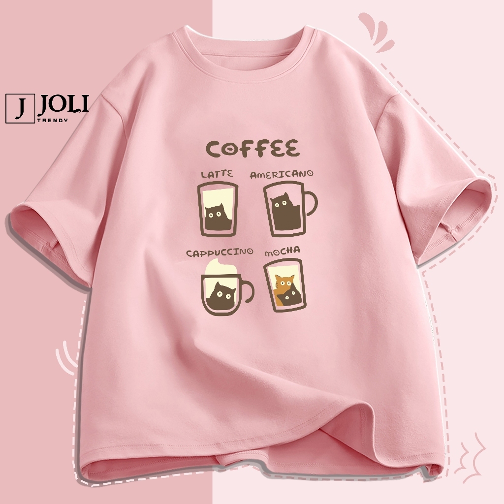 Áo Thun Nam Nữ Unisex Tay Lỡ By JOLI Mã TN Coffee In Hình Chất Cotton Form Rộng Phong Cách Ulzzang J Joli Trendy | BigBuy360 - bigbuy360.vn