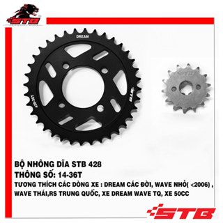 Bộ nhông dĩa xe máy STB không kèm sên, chính hãng cao cấp dành cho các dòng xe phổ biến