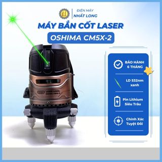 Máy Cân Bằng Laser OSHIMA CM5X-2, 5 Tia Xanh, Pin Lithium, Bắn Cốt Chính Xác, Tự Cân Bằng, Cân Mực