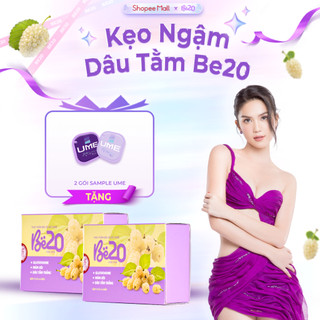 2 Hộp Be20 Kẹo Ngậm Trắng Da Vị Dâu Tằm – Collagen, Glutathione, Vitamin C Hỗ Trợ Sáng Da, Mờ Thâm