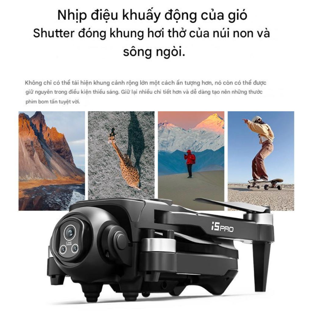 Flycam i5 Pro, Máy bay điều khiển từ xa, nhỏ gọn, camera 4K, Plycam, FPV cao cấp, Flycam | BigBuy360 - bigbuy360.vn