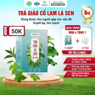 Trà giảo cổ lam lá sen TRATOSA 6 Vị thảo dược tốt cho huyết áp, tim mạch hoàn toàn từ thiên nhiên