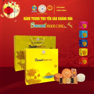  Hộp Quà tặng 04 Bánh Trung thu  Bánh 120g . Bánh Trung Thu Yến Sào Khánh Hòa Sanest Mooncake 2025 
