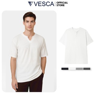  Áo Thun Tay Lỡ Cổ Chữ V Phong Cách Hàn Quốc Áo Phông Cổ V Cộc Tay Nam Nữ Vesca G9 