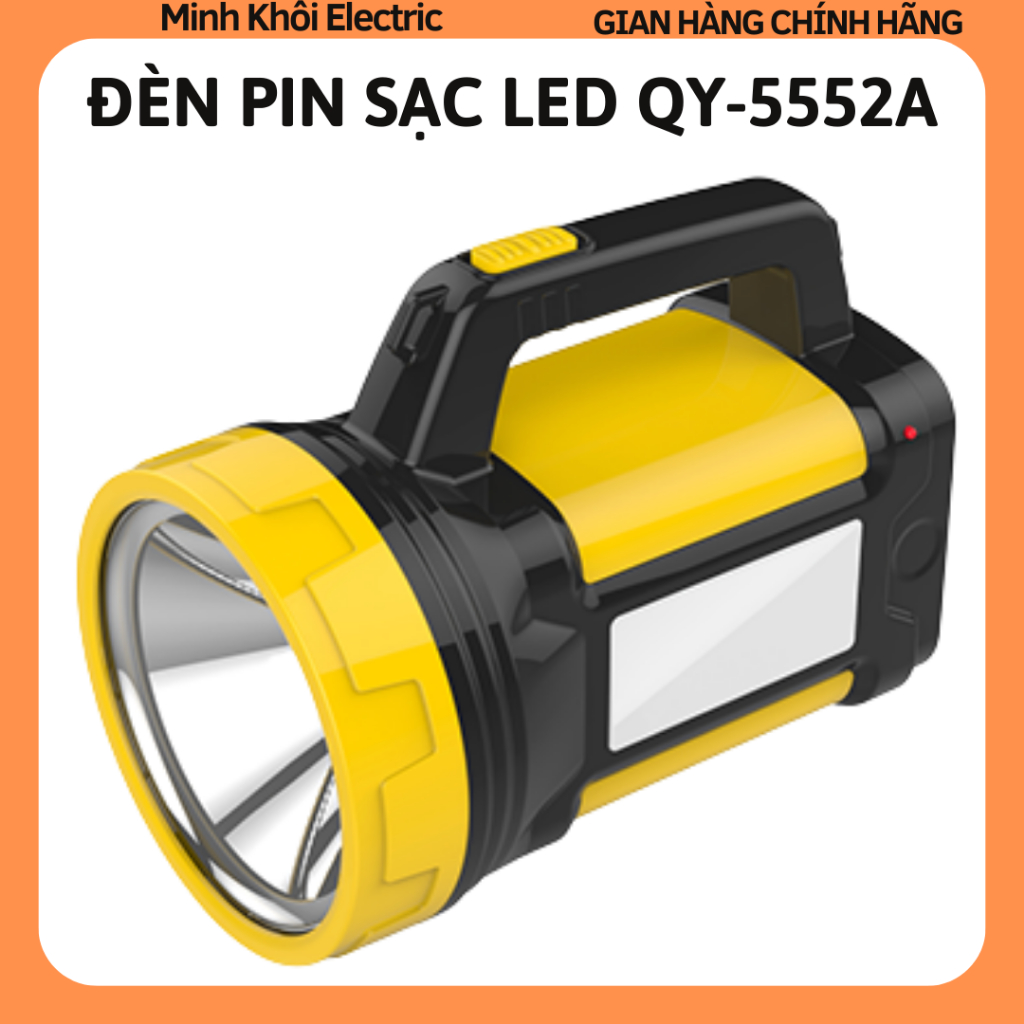Đèn pin sạc LED QY-5552A,đèn pin led sạc điện,đèn pin cầm tay,đèn pin chiếu xa,đèn pin sạc đa năng,đ