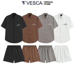 Bộ Đồ Nam Mùa Hè Unisex Đồ Đôi Cao Cấp Mềm Mại Thấm Hút Mồ Hôi Thời Trang Vesca J42