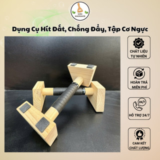  Dụng Cụ Hít Đất Parallettes Gỗ Thông Chống Đẩy Tập Cơ Ngực Planche Handstand Calisthenics Gym & Yoga Tại Nhà 