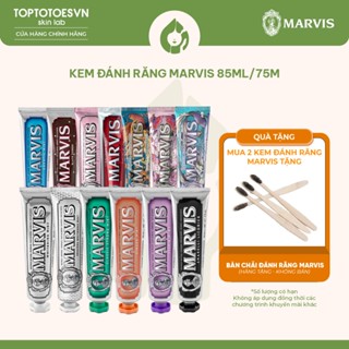 [HÀNG NHẬP KHẨU] Kem đánh răng Marvis làm trắng răng, loại bỏ mảng bám, cho răng chắc khỏe, hơi thở thơm mát 85ml/75ml