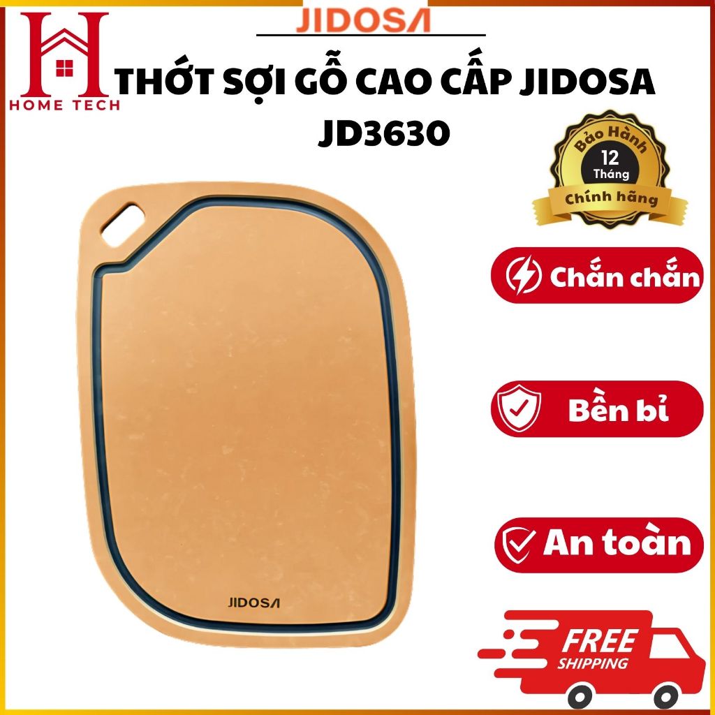 Thớt Gỗ JIDOSA JD3630 – Chất Liệu Sợi Gỗ Cao Cấp, Mặt Vân Gỗ Xanh Navy, Kích Thước 36.2x25.8cm