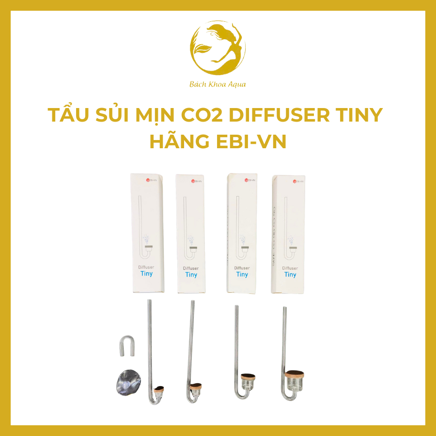 Tẩu sủi mịn CO2 Diffuser Tiny hãng EBI-VN cho bể thủy sinh size S/M/L/XL