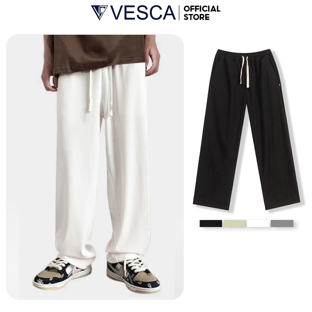 Quần Ống Rông Nam Baggy Dáng Suông Nhung Tăm Mềm Mại Thời Trang Siêu Đẹp D4