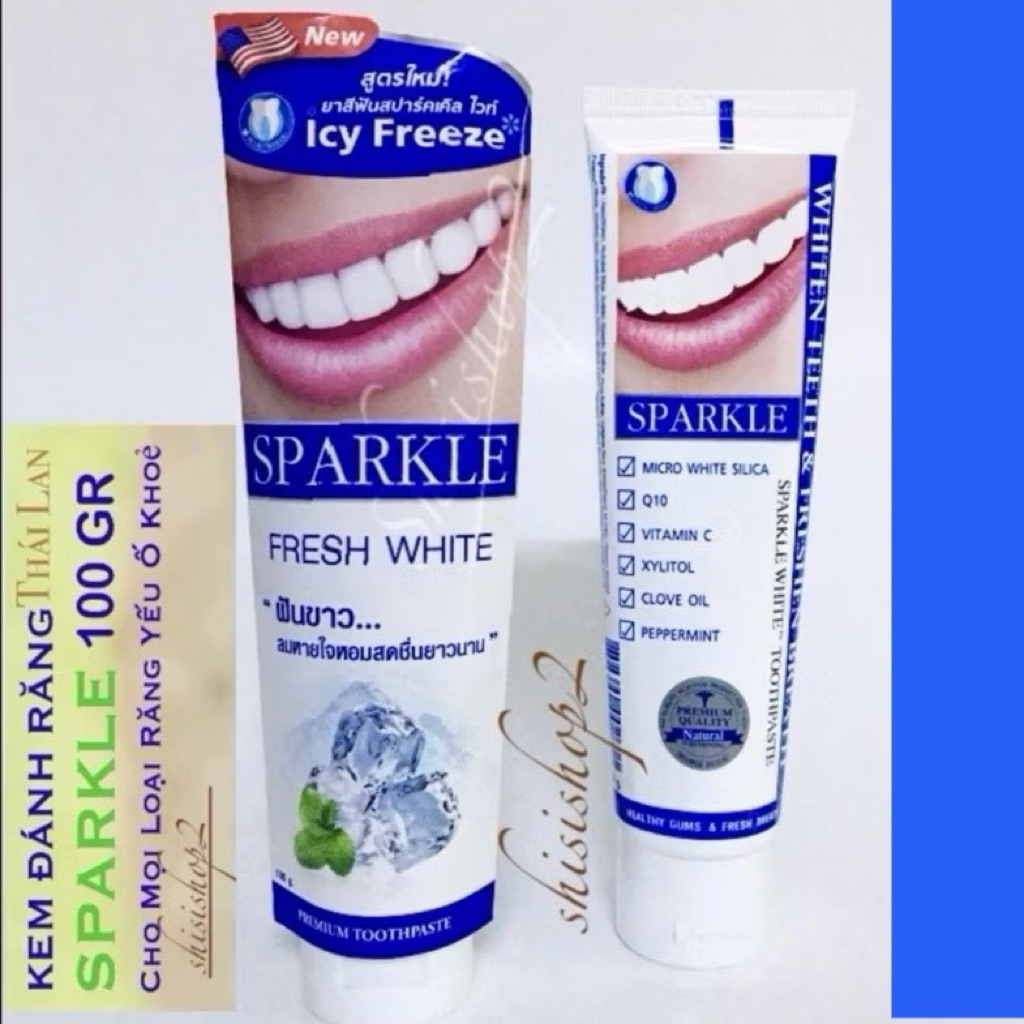 💐[100% chính hãng] Kem Đánh Răng SPARKLE FRESH WHITE Thái Lan 100g (hàng tem công ty)