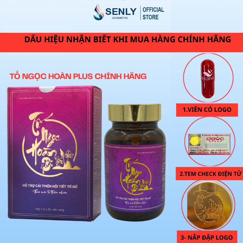 Tố ngọc hoàn plus+ mẫu mới 2024 viên logo,tem check chính hãng